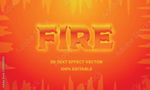 3d text effect vector