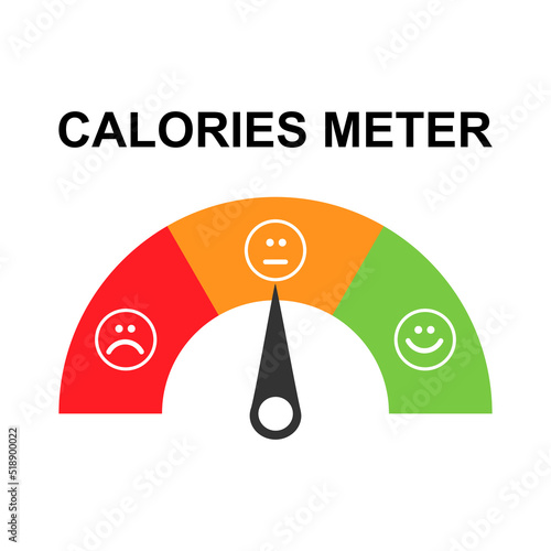 Calories healthy diet icon, nutrition food low sign, kcal zero web vector illustration