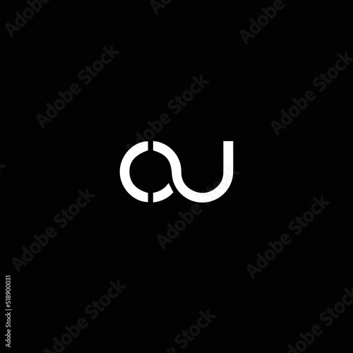 OU OU Logo Design, Creative Minimal Letter OU OU Monogram
