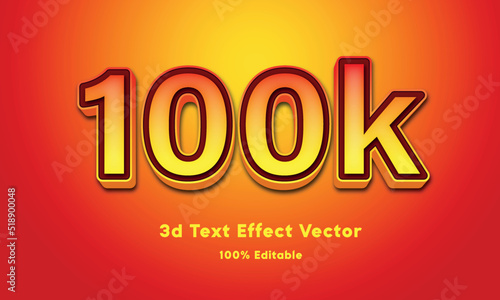 3d text effect vector