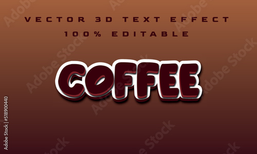 3d text effect vector