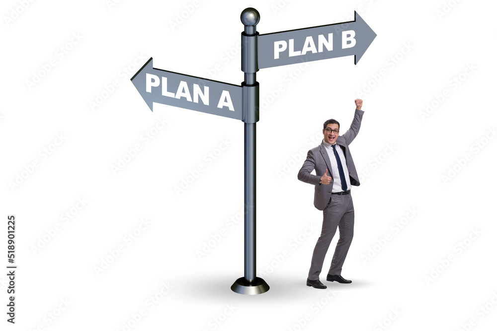 Concept of choosing between Plan A or Plan B Concept of choosing between Plan A or Plan B