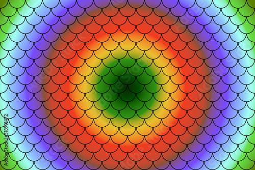 Rainbow fish scales or mermaid scales pattern background.