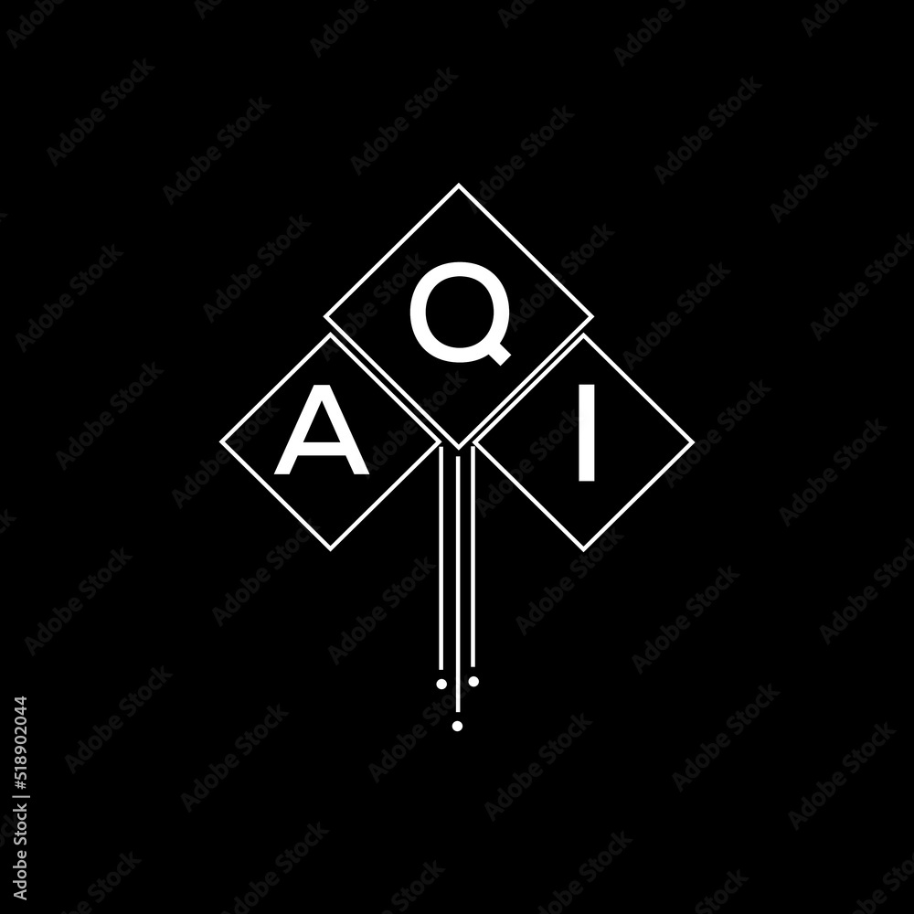 AQI letter logo design with white background in illustrator, AQI vector ...