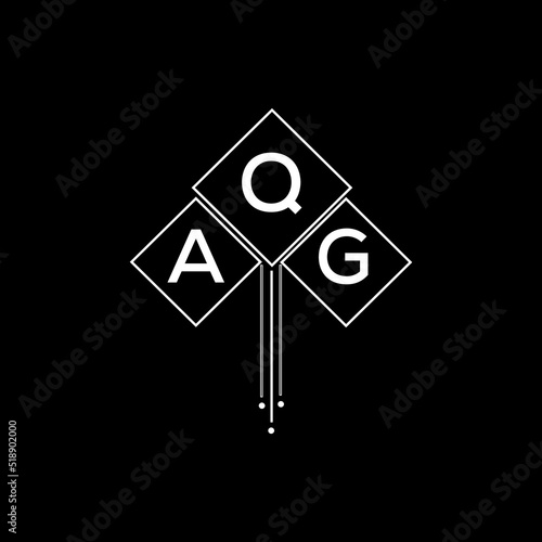 AQG letter logo design with white background in illustrator, AQG vector logo modern alphabet font overlap style.
 photo