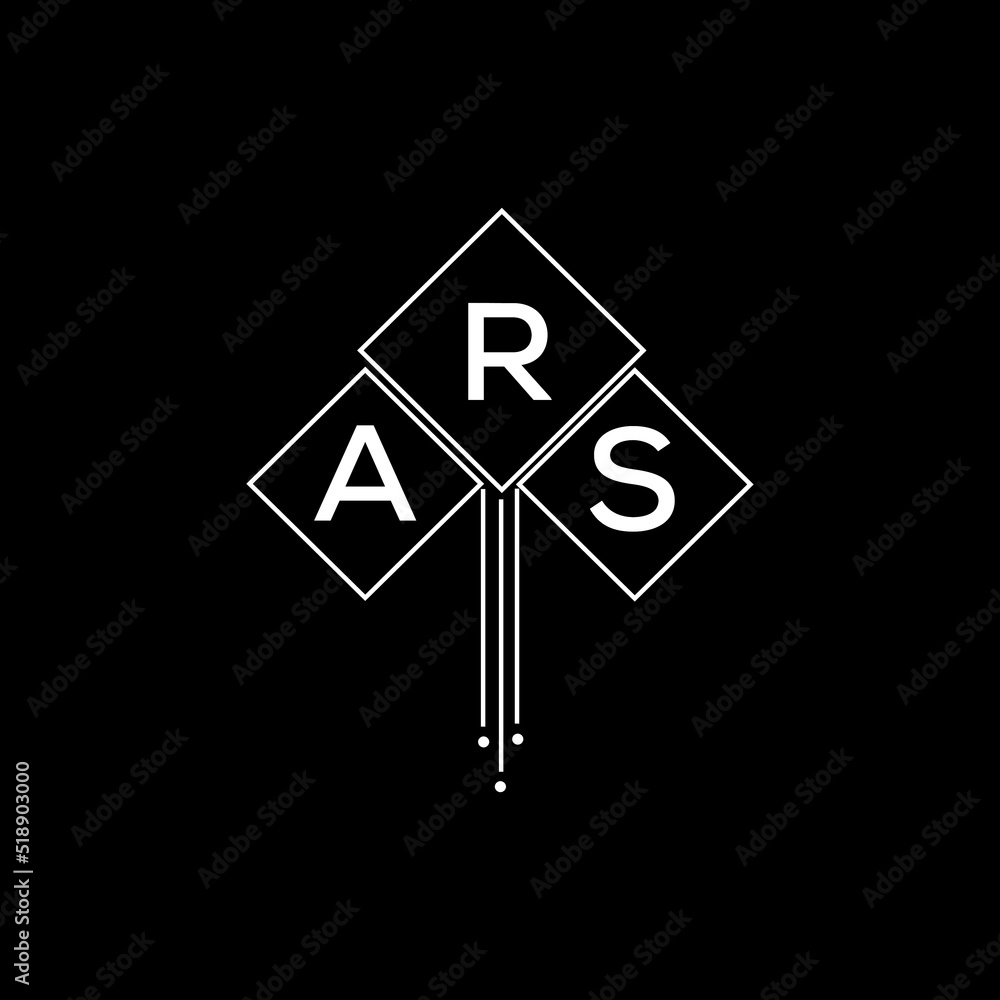 ARS letter logo design with white background in illustrator, ARS vector