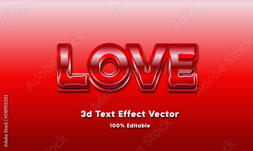 3d text effect vector