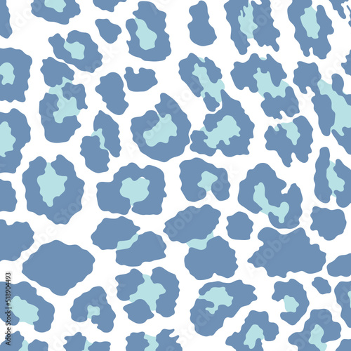 Vector blue leopard print pattern animal seamless. Leopard skin abstract for printing, cutting, crafts , stickers, web, cover, wall stickers, home decorate and more.