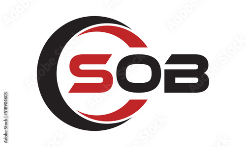 SOB three letter swoosh logo design vector template | monogram logo | abstract logo | wordmark logo | letter mark logo | business logo | brand logo | flat logo | minimalist logo | text | word | symbol
