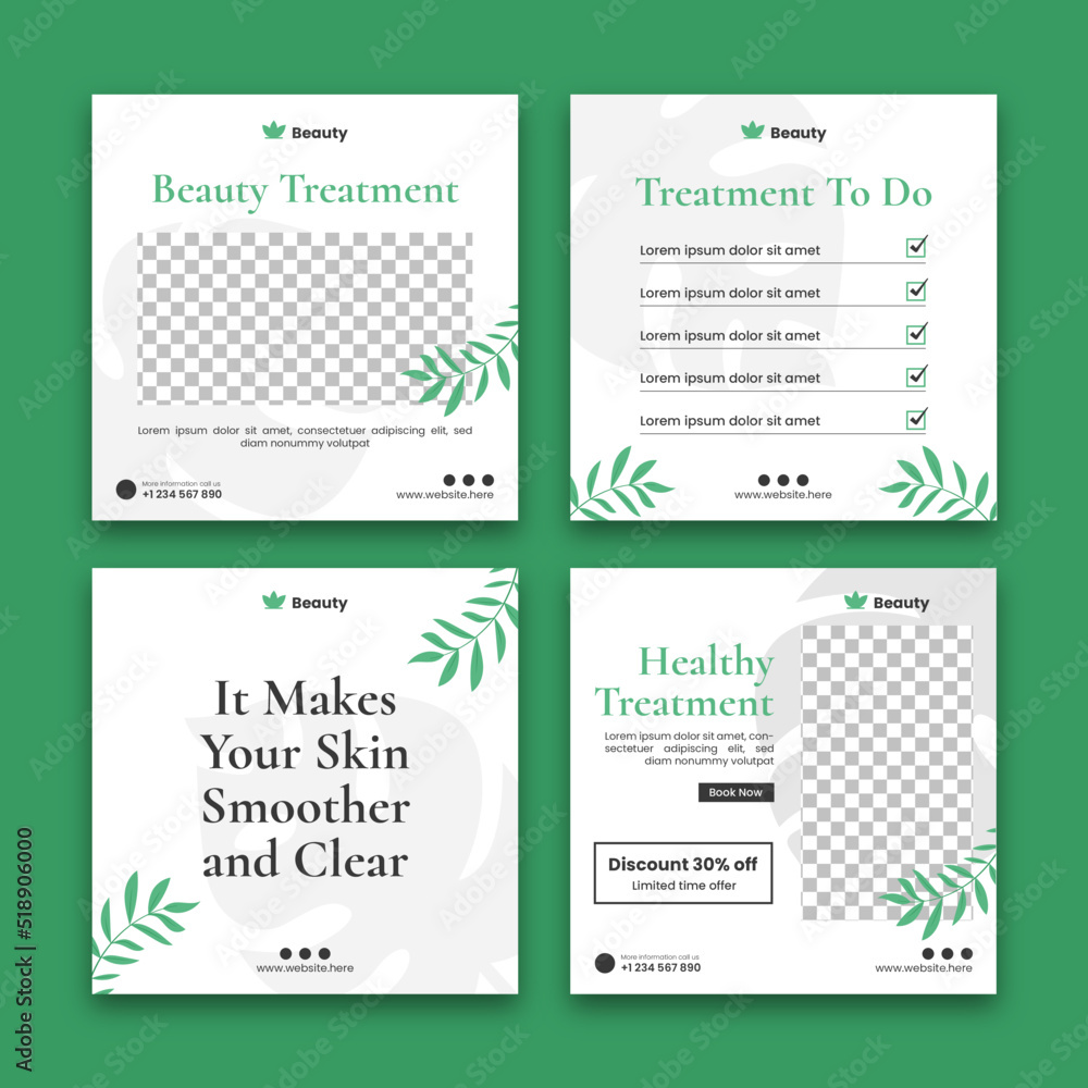 Beauty and Spa Social Media Post Template