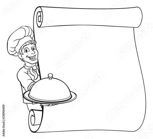 Chef Cook Baker Cartoon Man...