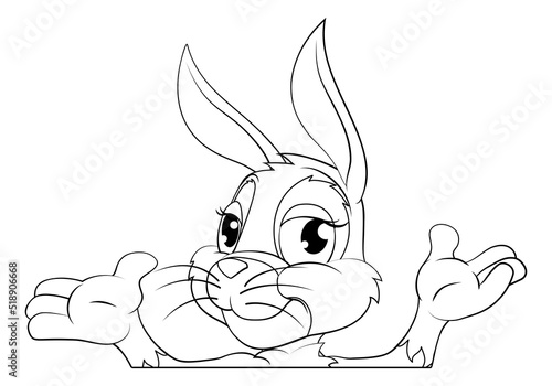 Easter Bunny Rabbit Cartoon...
