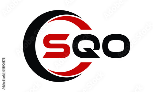 SQO three letter swoosh logo design vector template | monogram logo | abstract logo | wordmark logo | letter mark logo | business logo | brand logo | flat logo | minimalist logo | text | word | symbol