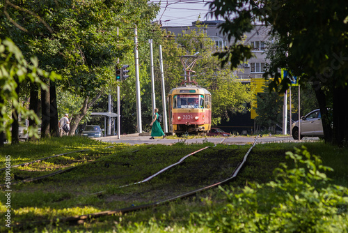 Old tram "Tatra" in Ufa Старый трамвай "Татра" в Уфе