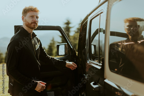 Young red hair man getting ...