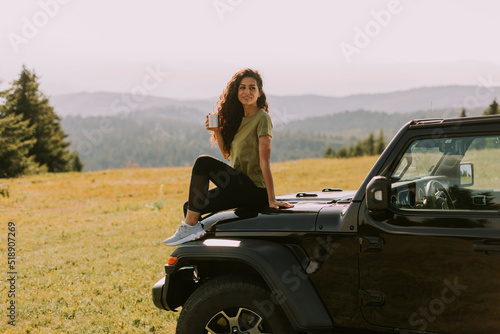 Young woman relaxing on a t...