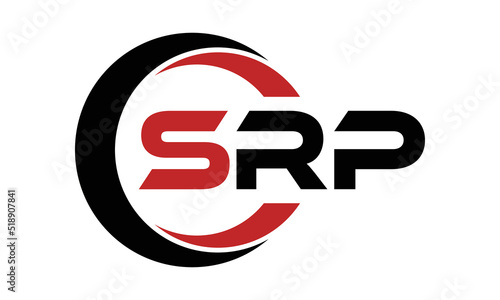 SRP three letter swoosh logo design vector template | monogram logo | abstract logo | wordmark logo | letter mark logo | business logo | brand logo | flat logo | minimalist logo | text | word | symbol