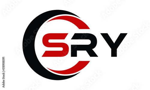 Billede på lærred SRY three letter swoosh logo design vector template | monogram logo | abstract l