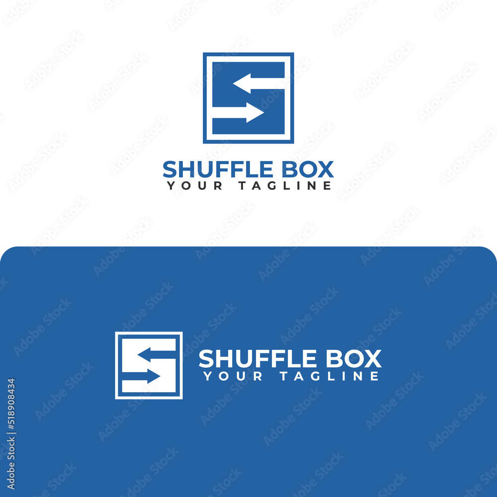 Shuffle Box Logo Vector Illustration . Suitable for your company Shuffle Box Logo Vector Illustration . Suitable for your company
