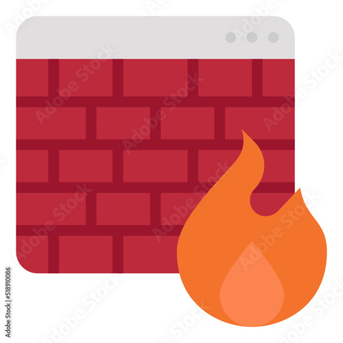 firewall flat icon
