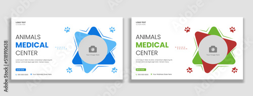 Animal medical center thumbnail and web banner template