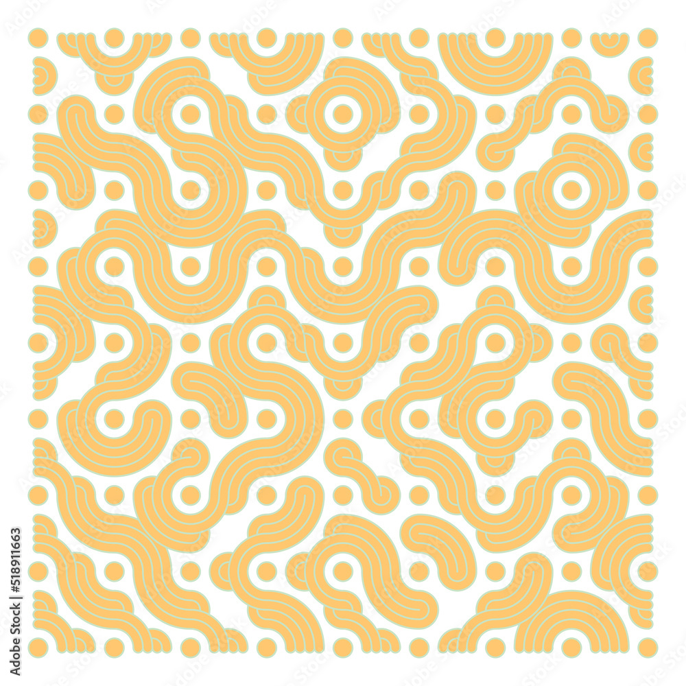 Color truchet tiling connections illustration Color truchet tiling connections illustration
