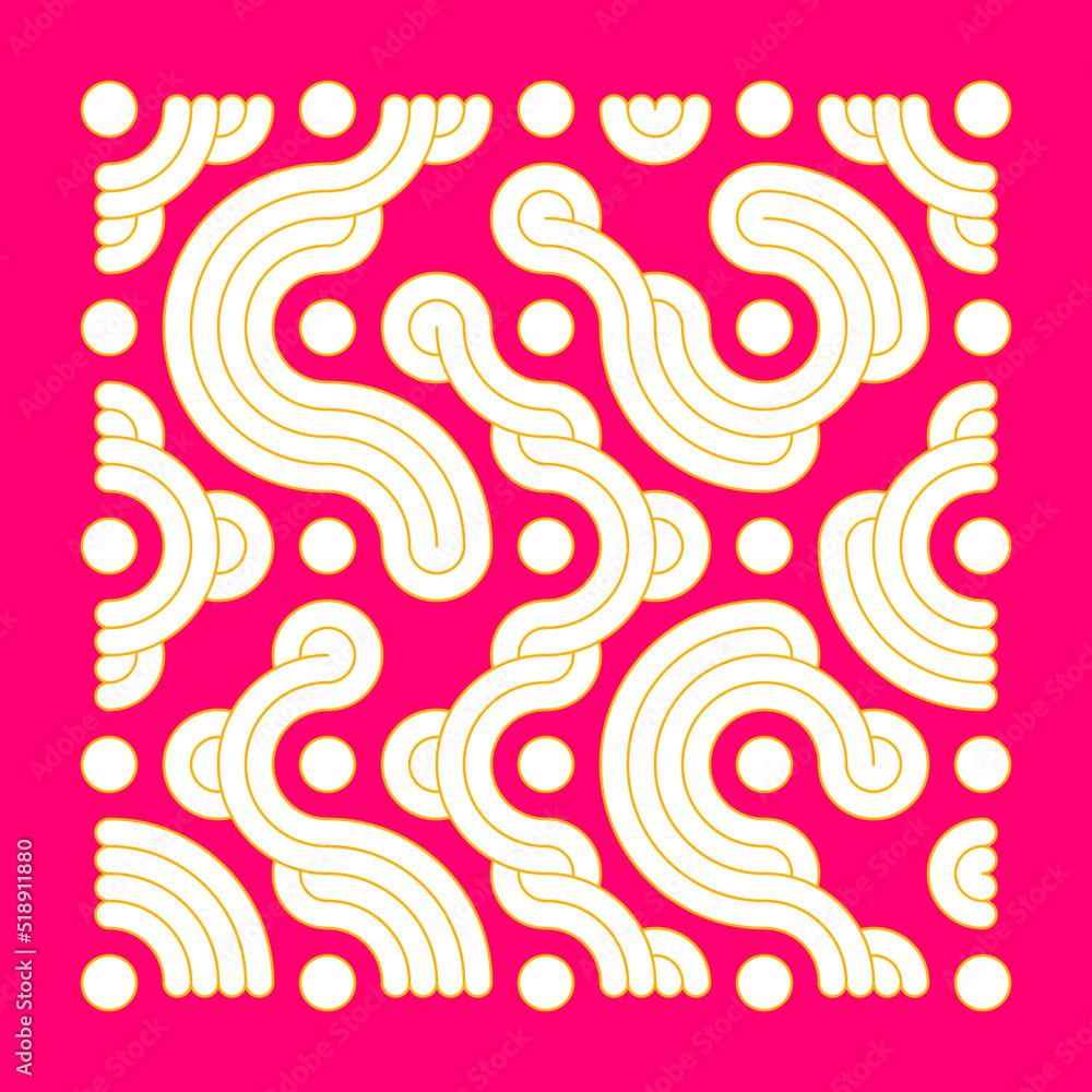 Color truchet tiling connections illustration Color truchet tiling connections illustration