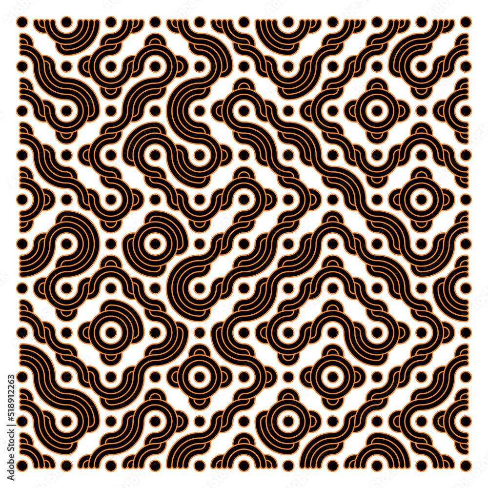 Color truchet tiling connections illustration Color truchet tiling connections illustration