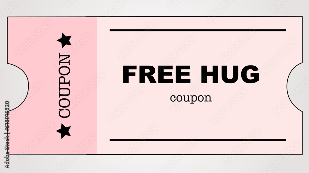 Free hug coupon Stock Vector Adobe Stock Free hug coupon Stock Vector Adobe Stock