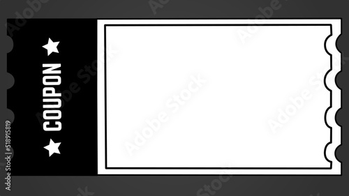 Black coupon blank.
