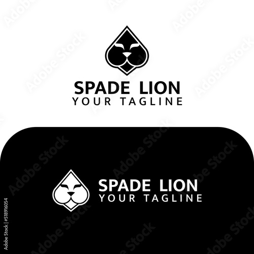 Spade Lion Logo Vector Illustration
