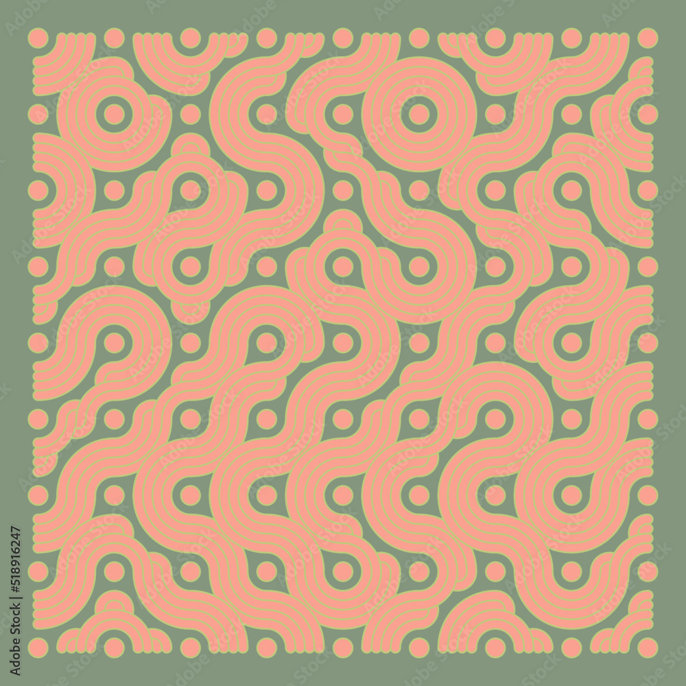 Color truchet tiling connections illustration Color truchet tiling connections illustration