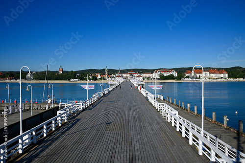 Longest European wooden pedestrian pier, Baltic Sea, Sopot, Tri-city, Pomerania, Poland, europe