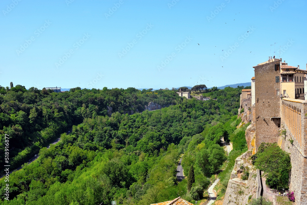 panorama of the village of Pitigliano Grosseto tuscany Italy