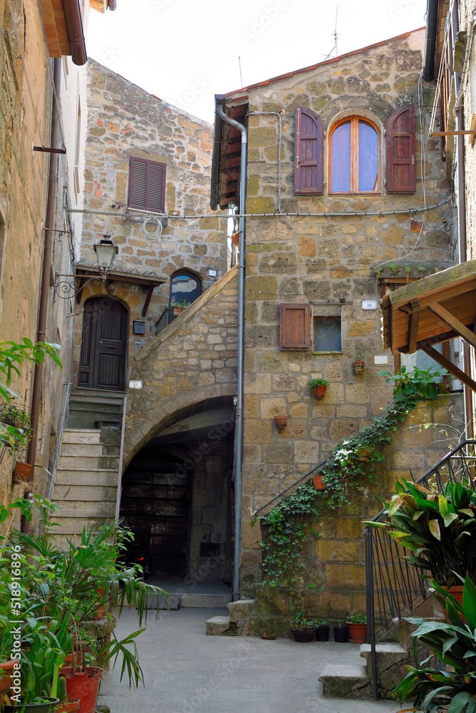 the historic center of Pitigliano Italy