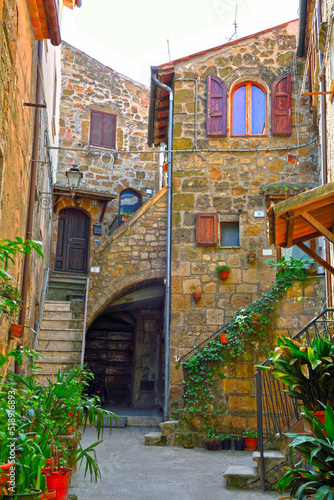 the historic center of Pitigliano Italy © maudanros