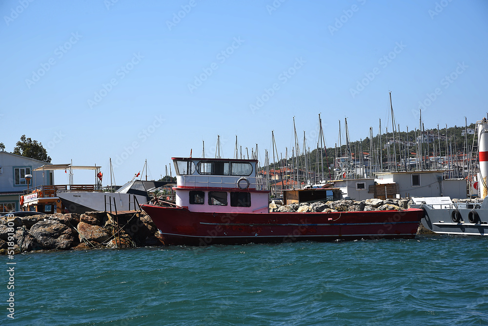 Boote im Hafen von Sigacik, Türkei Boote im Hafen von Sigacik, Türkei