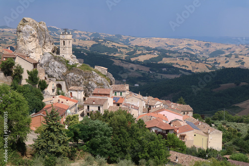 Panoramic view of the Molise village of Pietracupa, Italy. © Giambattista