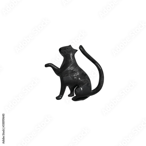 Photography 3d black cat