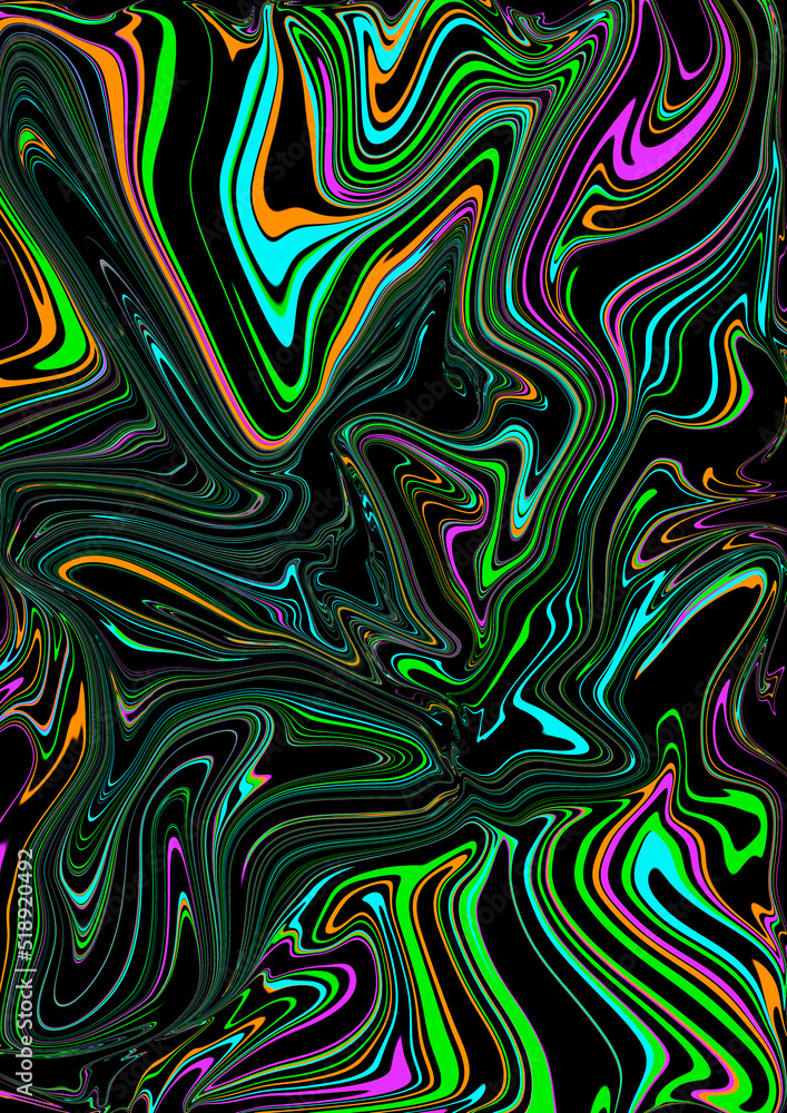 Abstract fluid liquid background graphic for print