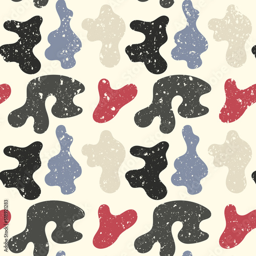 Flat abstract doodle pattern vector illustration