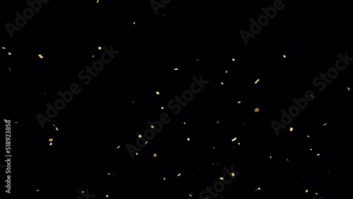 Golden Confetti Explode From Center for Holiday Event