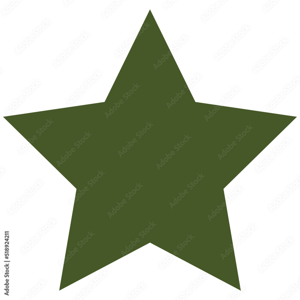 Green Star illustration on a white Background Green Star illustration on a white Background
