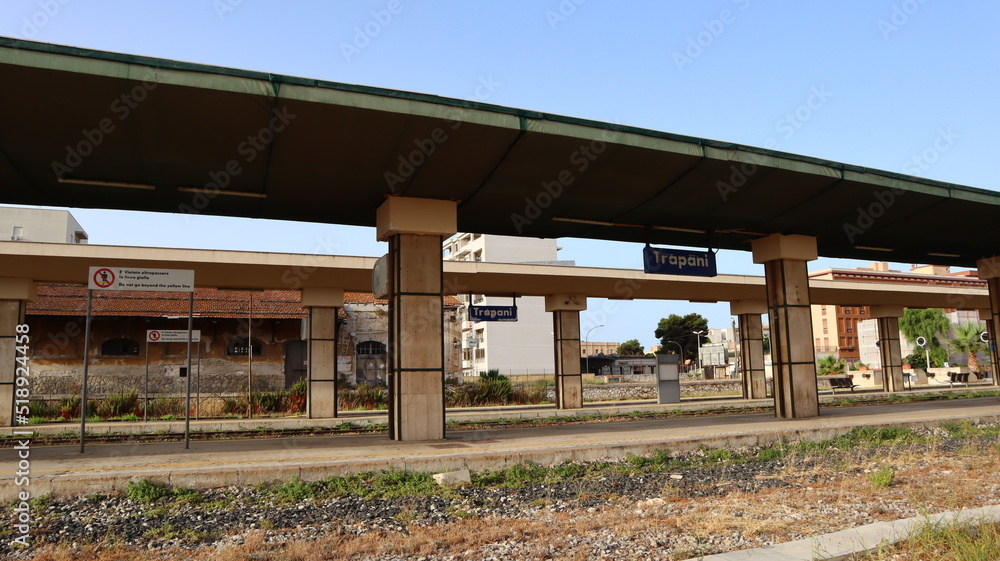 Fototapeta premium Trapani, Sicily (Italy): Trapani Rail Station