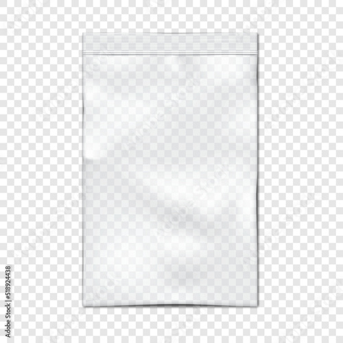 Wallpaper Mural Clear vinyl zipper pouch on transparent background vector mock-up