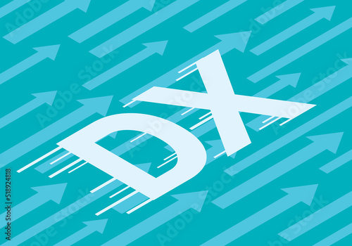 スピード感のあるDXのイラスト