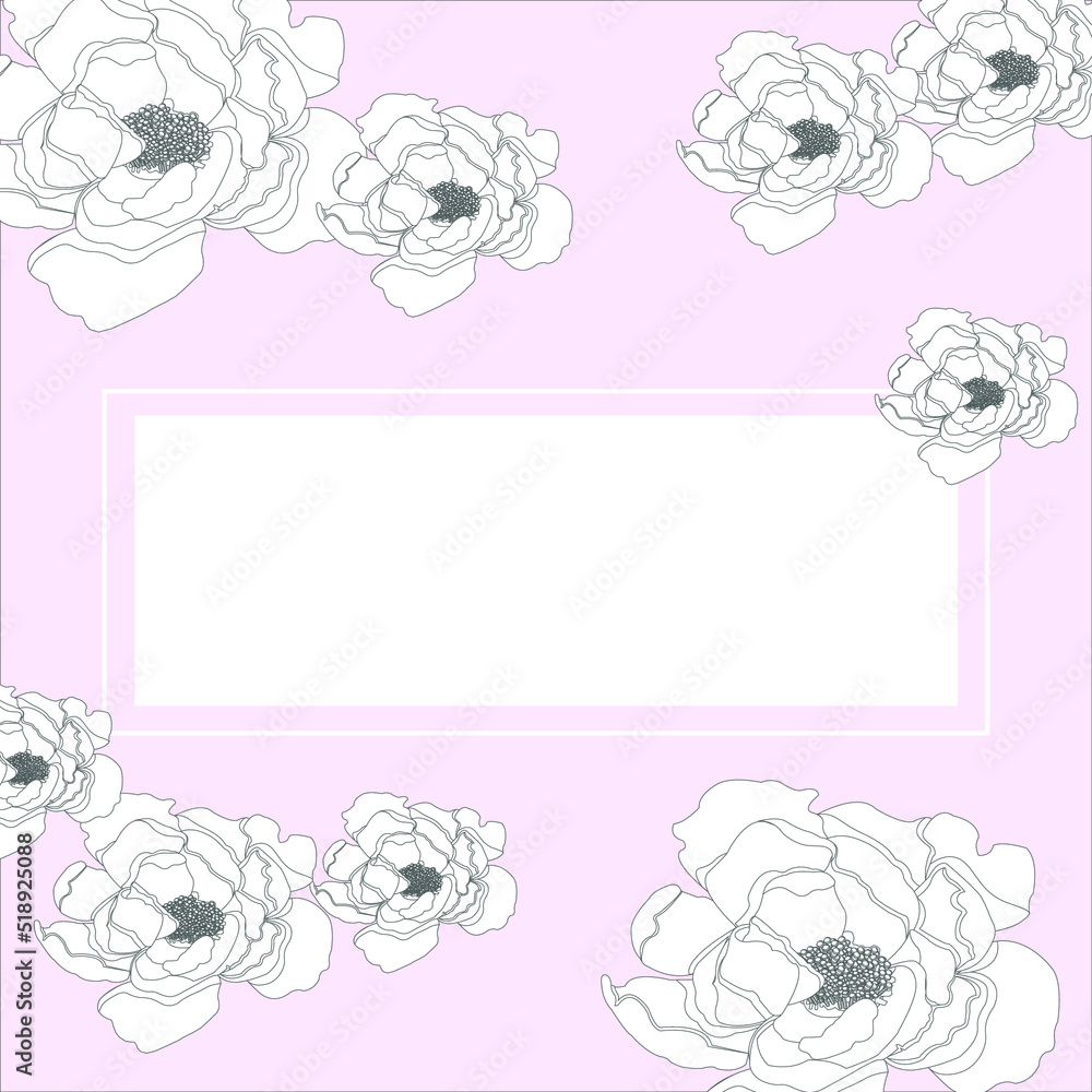 Floral Flowers  vector wellpaper ornament rose peone
