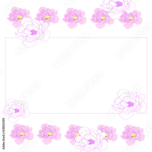 Floral Flowers vector rose peone wedding