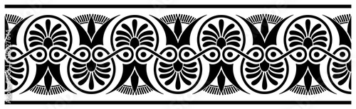 Greek ornament on a white background. Ornament for printing and making stencils. Decorative element for the interior in the Greek style. Big size. For CNC machines. Editable file, replacement of eleme