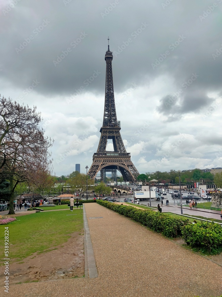 La tour Eiffel depuis les fontaines du trocadero